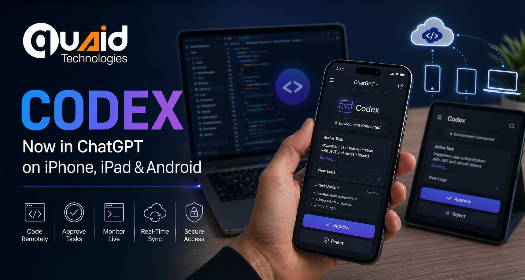 OpenAI adds Codex mobile access to ChatGPT on iPhone, iPad, and Android with remote coding, approvals, and live sync features.